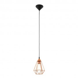 Eglo-Tarbes H/L 1X60W E27 Small / Large Pendant - Copper 